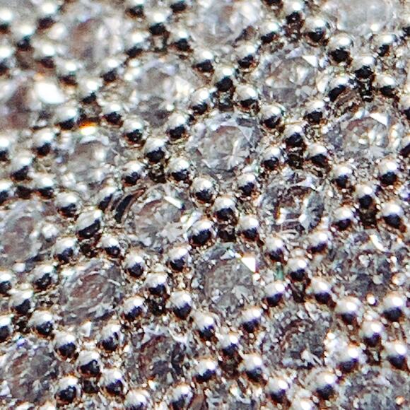 Vintage Signed Two Tone Necklace Pavé Crystal Oval Pendant Box Chain Sparkling - Picture 12 of 14